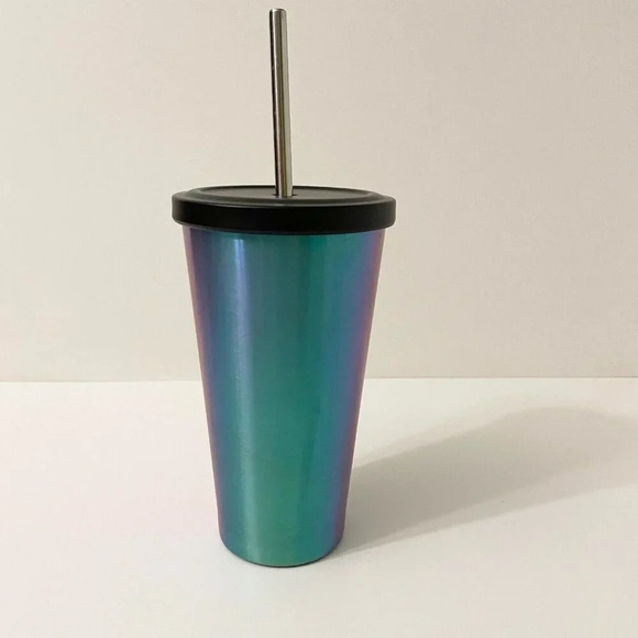 Starbucks 2014 Iridescent Cold Cup Stainless Steel  Tumbler 16 oz - Picture 5 of 16